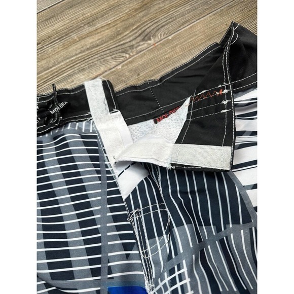 MOLOKAI Surf Co. Board Shorts Lined hook and loop Blue white 40 - Picture 7 of 10
